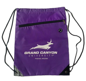 Purple drawstring backpack