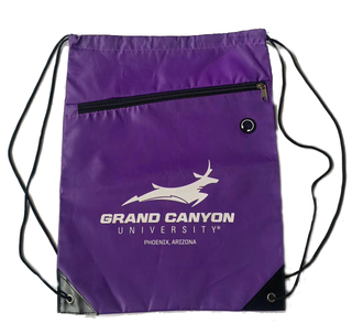 Purple drawstring backpack