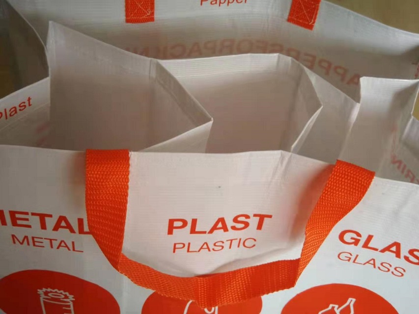 Double-sided lamination RPET bag