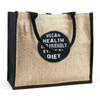 Colored yellow jute bag